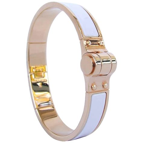 hermes hinged bracelet white|white Hermes bracelet hong kong.